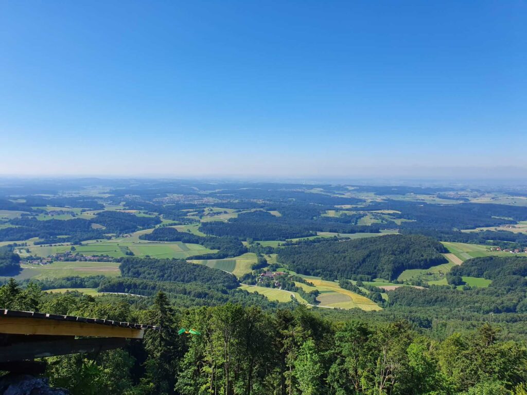 Blick von der Drachenfliegerrampe